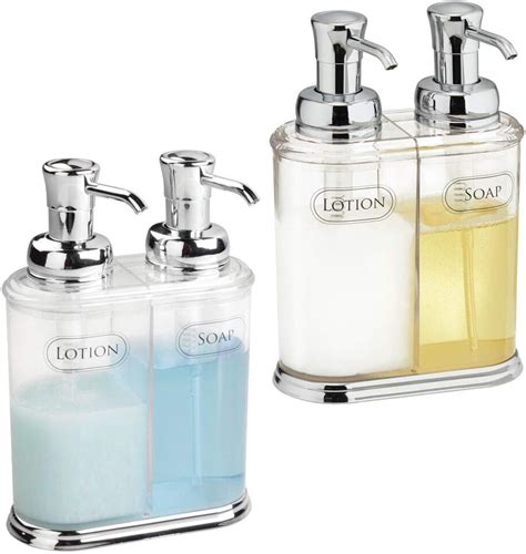 Mdesign Refillable Soap Dispenser Duo Double Pump Soap Dispenser