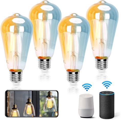 Aigostar Ampoule Connect E Alexa E W Edison Ampoules Vintage Wifi