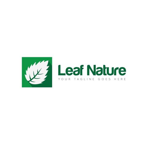 Natur Blatt Logo Design Vorlage Premium Vektor