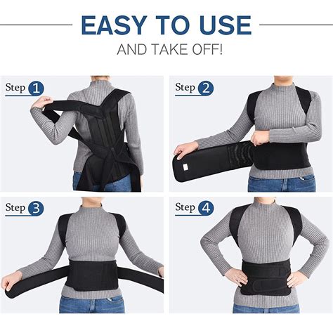 Adjustable Posture Corrector for Women and Men - Lumbar Support Brace ...