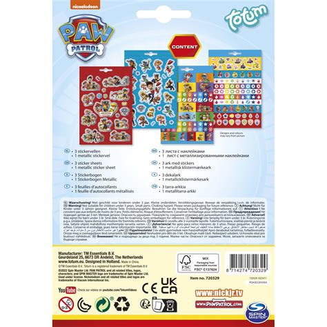 Set Cu Stickere Totum Paw Patrol EMAG Ro