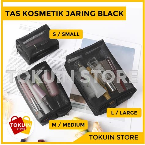 Jual Tas Pouch Kosmetik Make Up Jaring Travel Bag Makeup Kotak