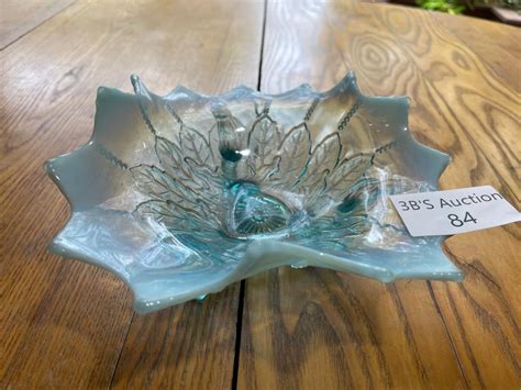 Lot Fostoria Blue Glass Dish