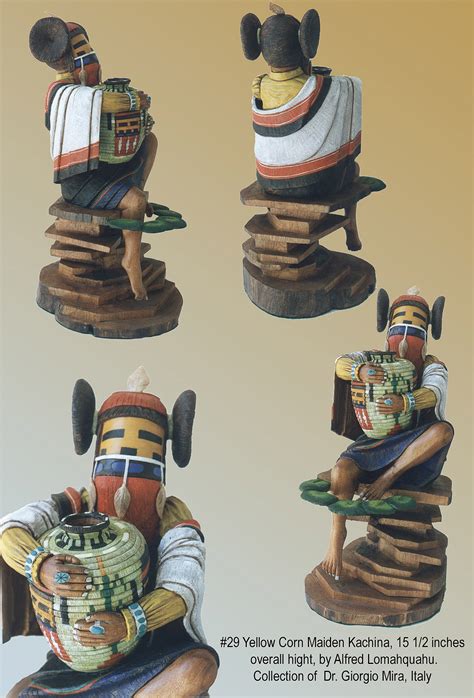 Hopi Kachina By Bo Lomahquahu Yellow Corn Maiden