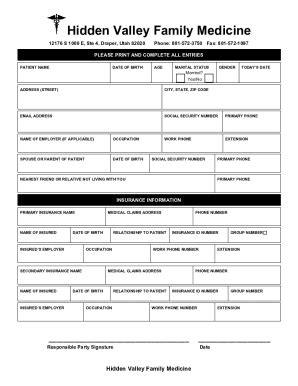 Fillable Online Fill Io New Patient Registration Formfill Free