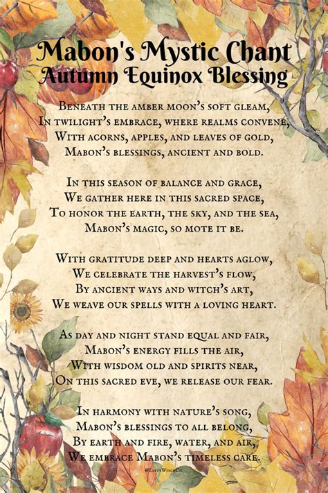 Mabon Blessing For Abundance Embrace The Magic Of The Autumn Equinox