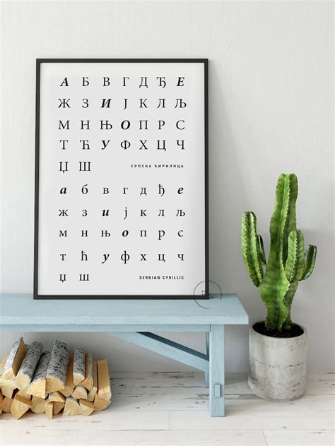 Azbuka Cyrillic Alphabet Learning Poster with Vowels Trendy | Etsy