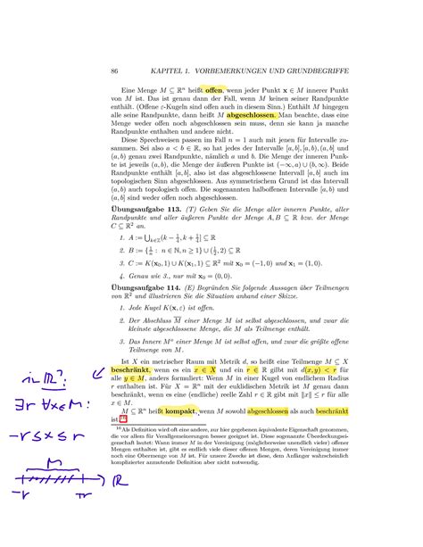 VO Mathematik 1 Skript 2 86 KAPITEL 1 VORBEMERKUNGEN UND