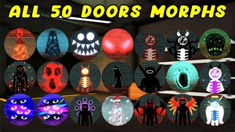 ALL How To Find ALL 50 DOORS MORPHS In Find The Doors Morphs YouTube