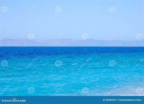 Azure Sea In Greece Stock Image Image Of Relaxation 59682247