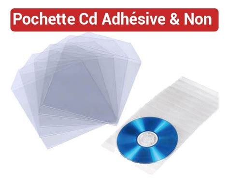 Pochettes Adh Sives Avec Rabat Repositonnable Pour Cd Dvd Transparente