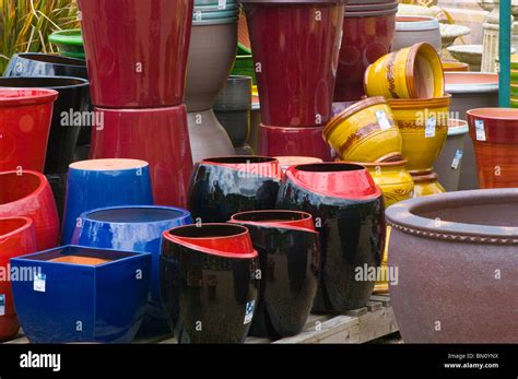 Ceramic Flower Pots Stock Photo - Alamy