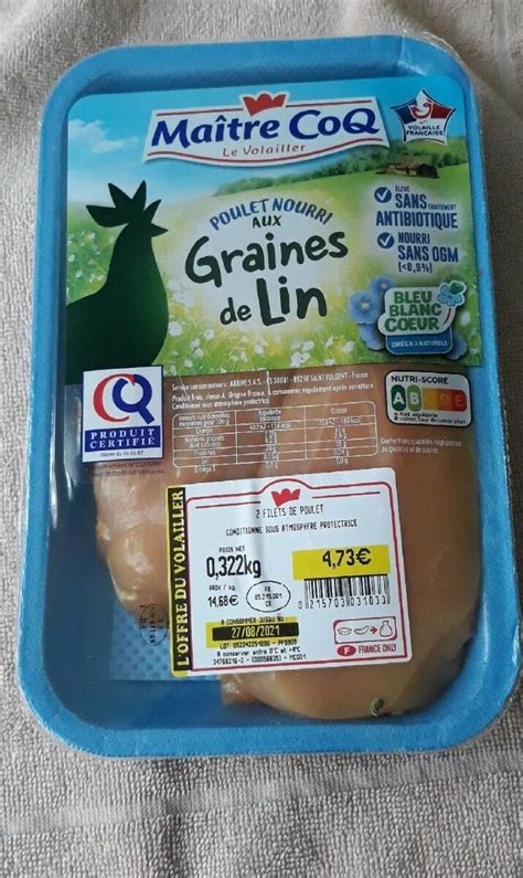 Poulet Nourri Aux Graines De Lin Ma Tre Coq