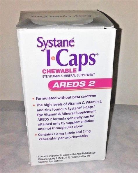 Systane I Caps Areds 2 60 Chewable Tablets Eye Vitamin Vitamins And Minerals