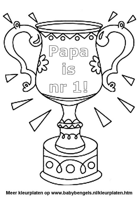 Kleurplaat Medaille Papa