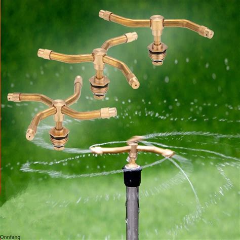 234 Arm Automatic Rotary Sprayer 360 Degree Rotation Brass Lawn Irrigation Sprinkler Heads