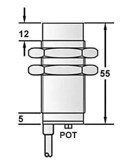 M Inductive Proximity Sensor Unshielded Pnp Npn No Nc Sn Mm