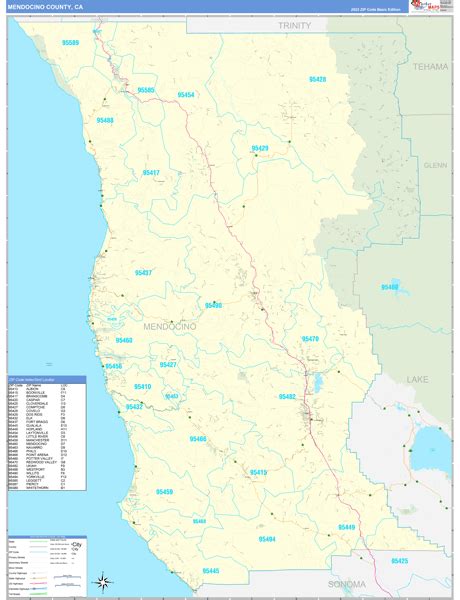 Maps Of Mendocino County California