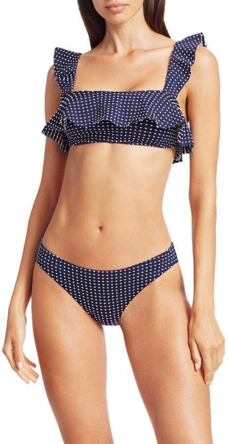 Eberjey Swim Coastal Dot Jane Bikini Top Bikini Tops Bikinis High