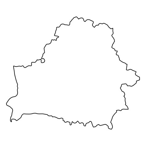 Outline Map of Belarus Eastern Europe border shape geography 55735641