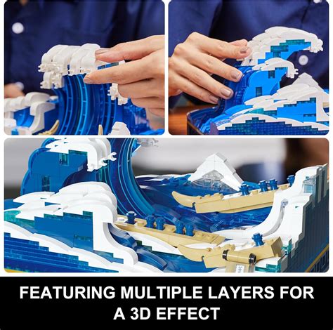 Brickkk Art Hokusai Building Sets For Adults The Great Wave Building