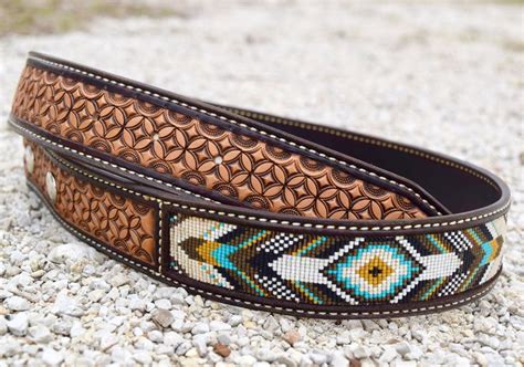 Beaded Western Belt Beaded Belts Patterns Handmade Leather Belt