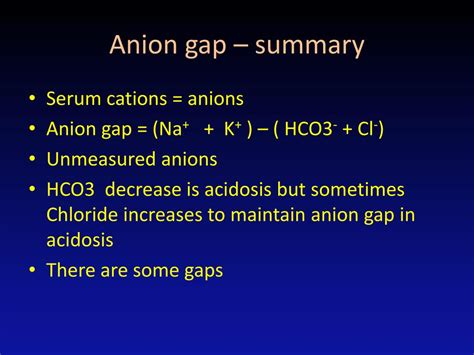 PPT - ANION GAP PowerPoint Presentation, free download - ID:2241205