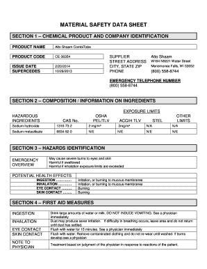 Fillable Online Material Safety Data Sheet Webstaurant Store Fax