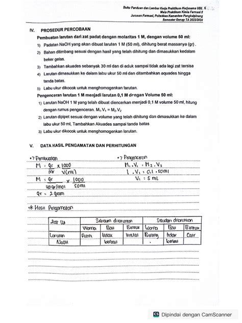 Pembuatan Larutan Dan Pengenceran Pdf