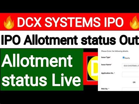 Dcx Systems Ipo Allotment Status Out Dcx Ipo How To Check Ipo Allotment