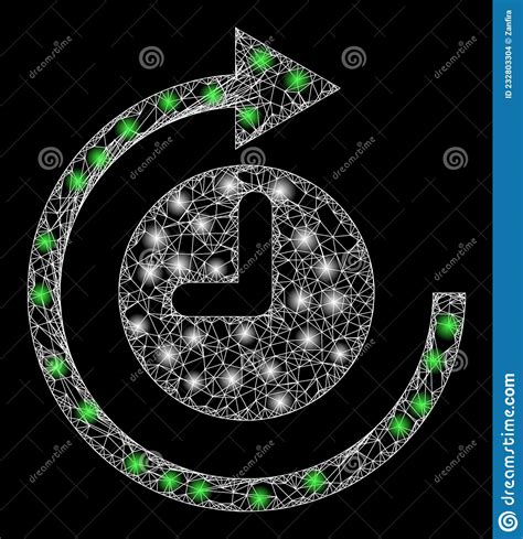 Clockwise Rotation Arrow Icon Blue Mandatory Symbol Illustration