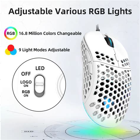 Компьютерная игровая мышь Machenike M6, RGB, PMW3389, 16000DPI ...
