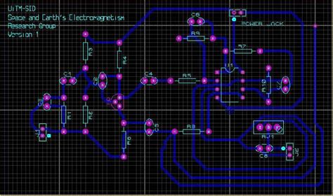 The layout diagram of the printed circuit board and its component ...