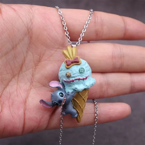 Tanio Disney Figurki Anime Stitch Naszyjnik Lalki Z Kresk Wek Wisiorek