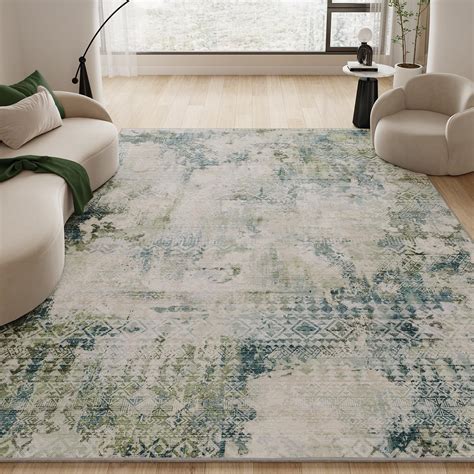 Grand tapis bohème doux pour salon chambre à coucher tapis lavable en