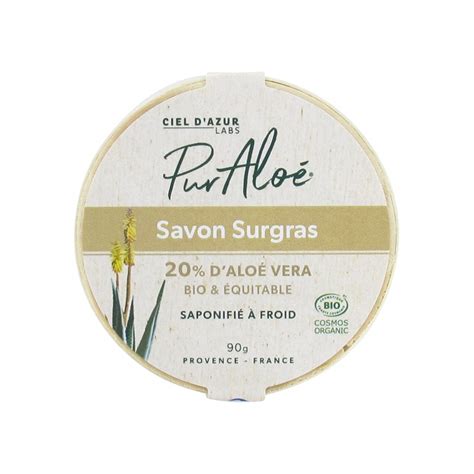 PUR ALOÉ Savon surgras Aloé Véra BIO 90g