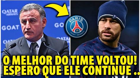 🚨olha O Que O TÉcnico Do Psg Falou De Neymar ApÓs RecuperaÇÃo Da LesÃo Youtube