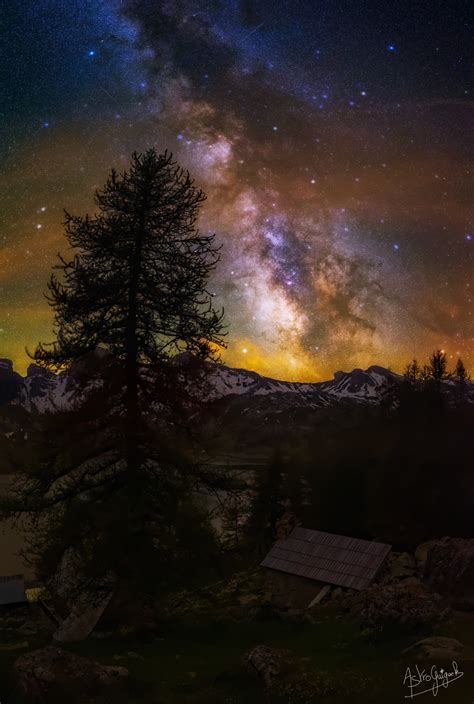 A Lad In Space On Twitter Rt Maiz Julio Milky Way Over The Alpes