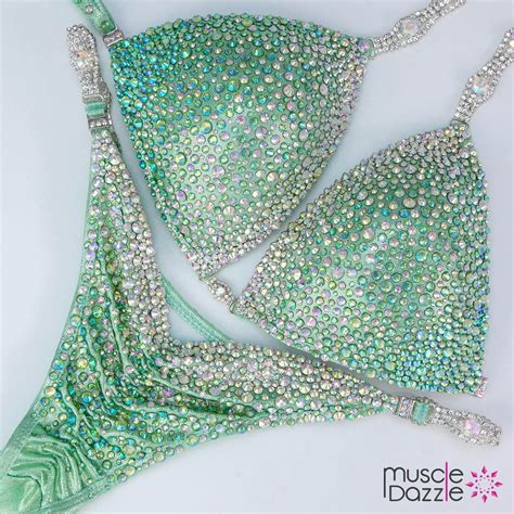 Mint Green Competition Bikini CB458 Etsy