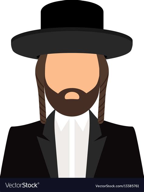 Jewish Orthodox Rabbi Avatar Icon Royalty Free Vector Image