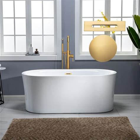 Woodbridge In Acrylic Flatbottom Double Ended Air Bath Bathtub With