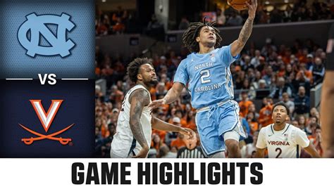 North Carolina Vs Virginia Game Highlights 2023 24 Acc Men S Basketball Youtube