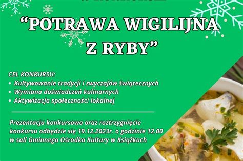 Konkurs Wigilijna Potrawa Z Ryby Gminny O Rodek Kultury W Ksi Kach