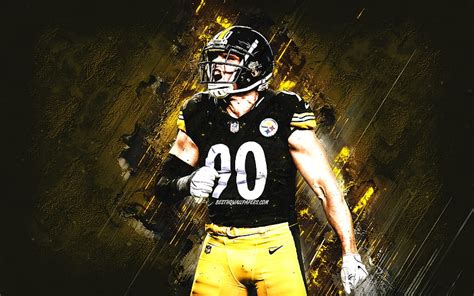 Tj Watt Pittsburgh Steelers Nfl American Football Portrait Yellow