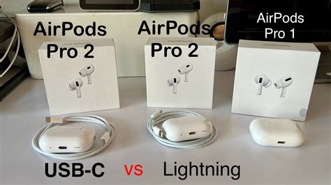 Apple Airpods Pro 2 Usb C Vs Lightning Vs Pro 1 Youtube