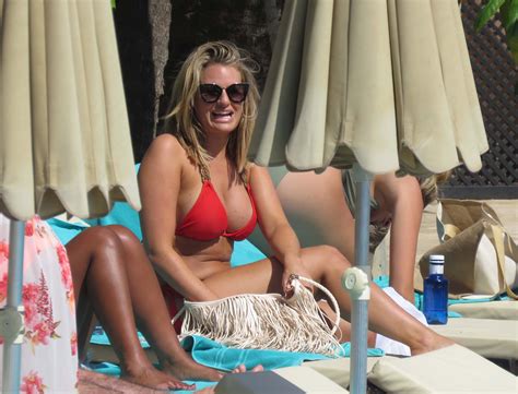 Towie Star Danielle Armstrong Sizzles In Sexy Red Bikini On Extended Holiday With Friends In