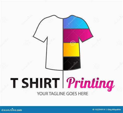 Abstract Modern Colored Vector Logo Template Of T Shirt Printing For