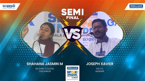 Shahana V S Joseph Season Speak For India Kerala Edition Semi