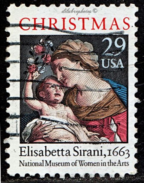 Usa Christmas Issue Madonna And Child By Elisabetta Sirani Scott