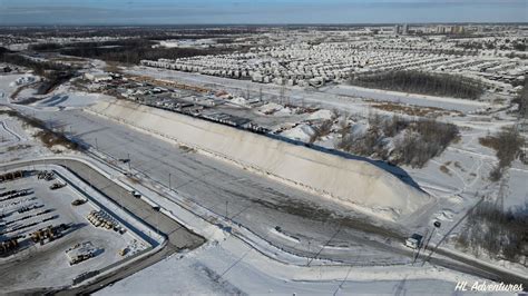 UNBELIEVABLE Snow Dump Site Drone Video Laval Quebec Canada Laval